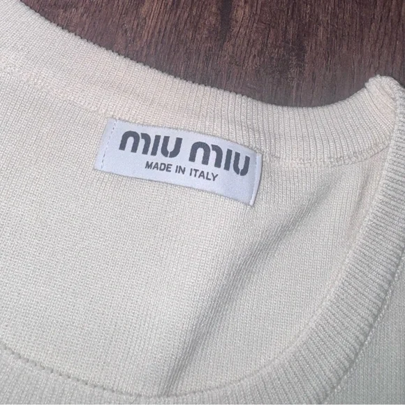 Miu Miu Cream Tank Top - Picture 3 of 6